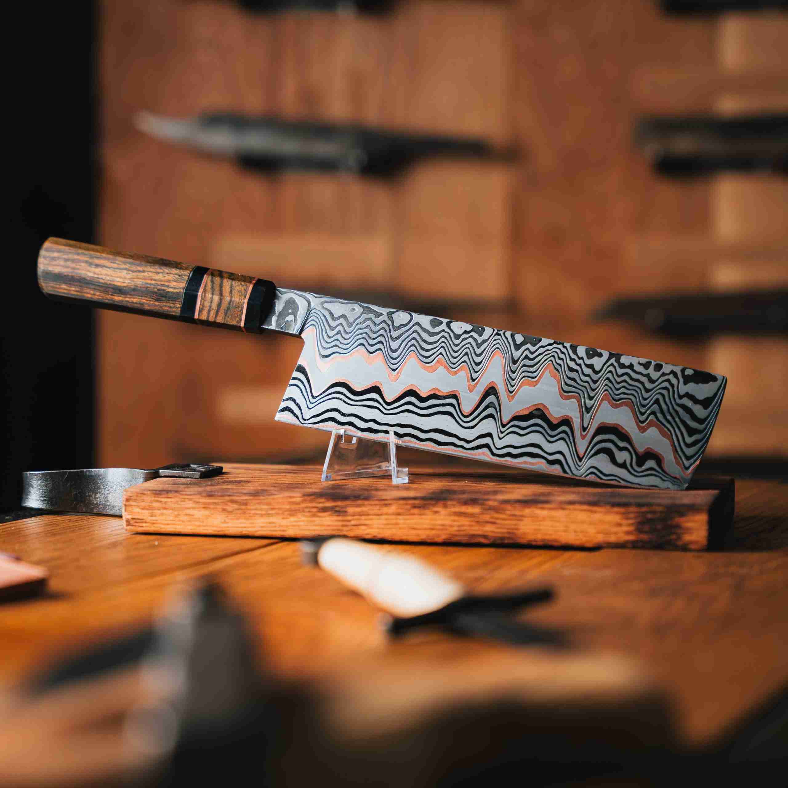 damascus cu -mai cleaver